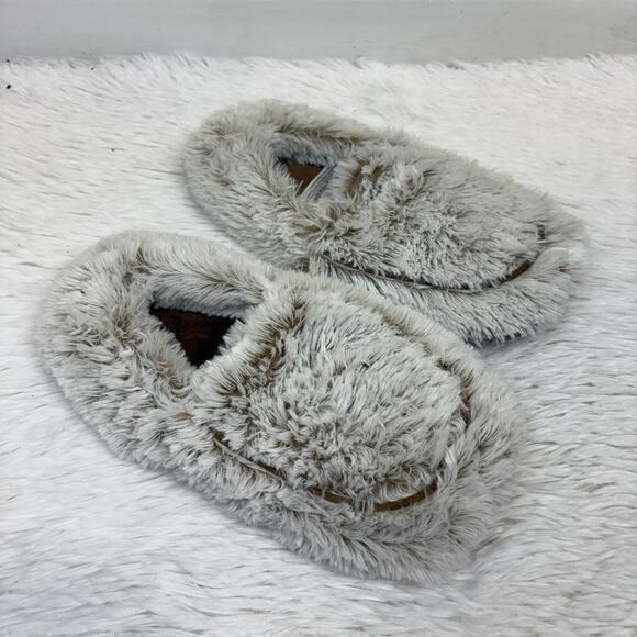 NWOT Warmies Marshmallow Brown Microwavable Lavender Scented Slippers One Size - Picture 1 of 8